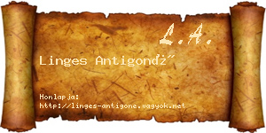 Linges Antigoné névjegykártya